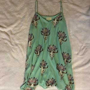 Berry N Cream Mint steer skull dress